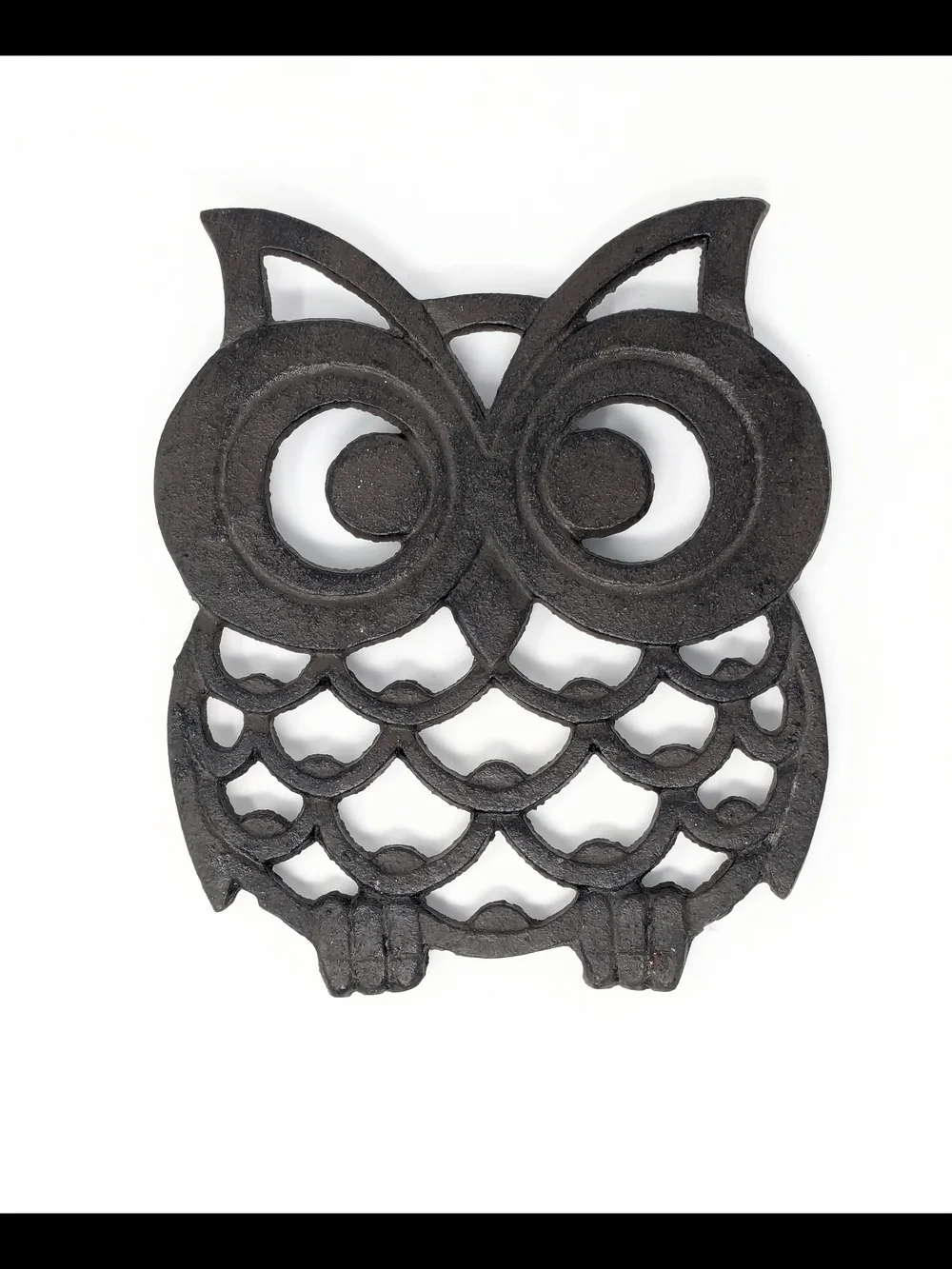 Black Owl Cast Metal Trivet